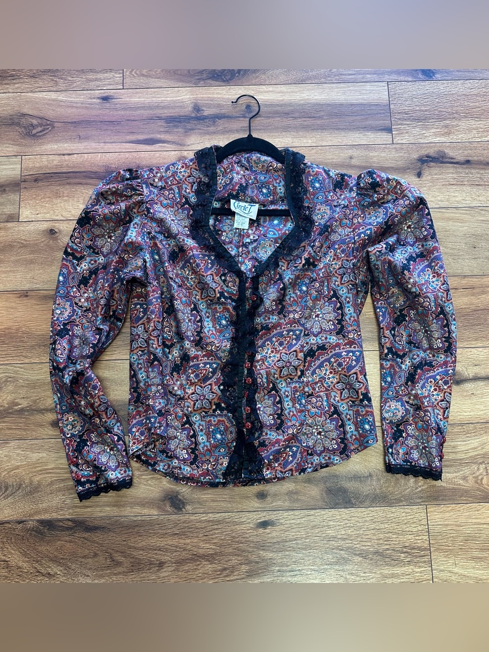 Vintage Circle T Western floral shirt